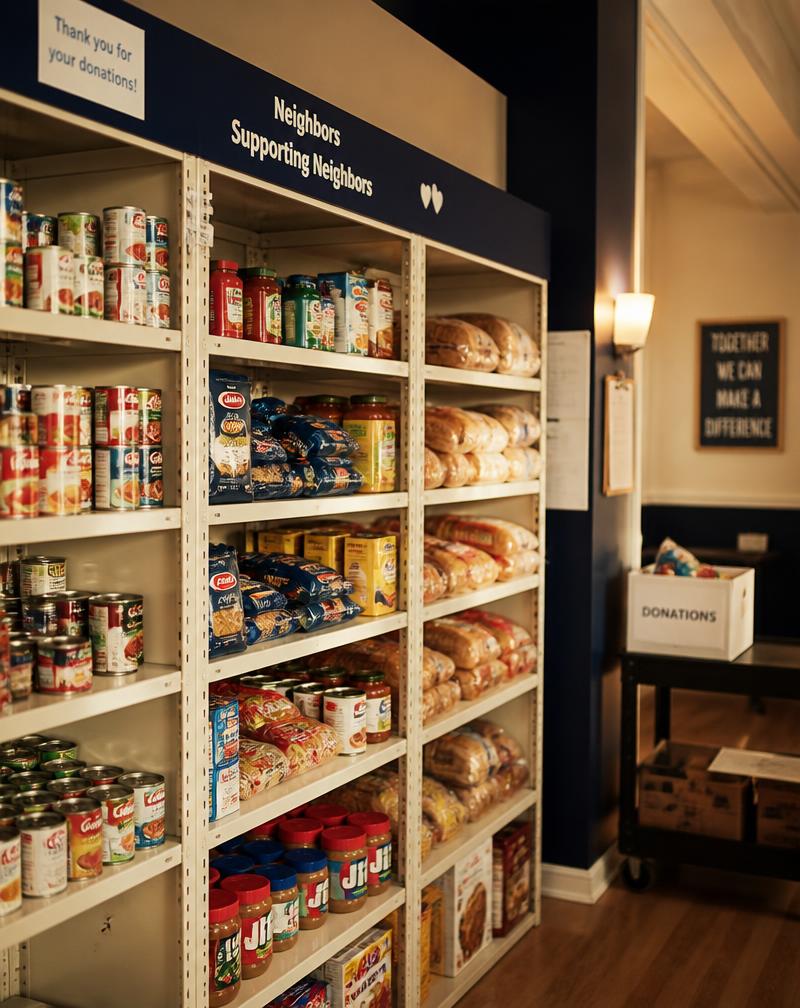 Pantry shelves restocked in 48 hours